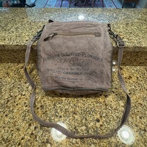 Myra Bag Vintage Style Pocket Star Canvas Purse Shoulder Bag Crossbody French